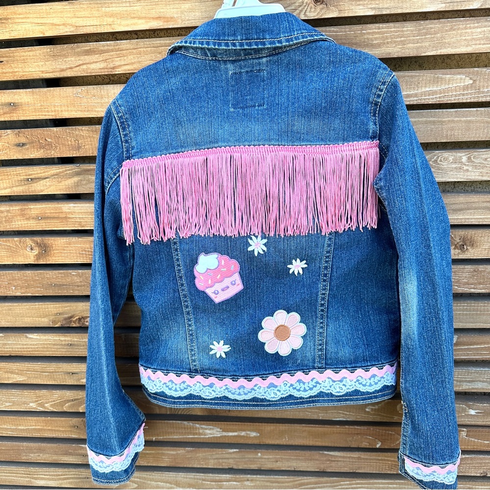 Lil Girls Upcycled / repurposed Denim / Jean Jacket